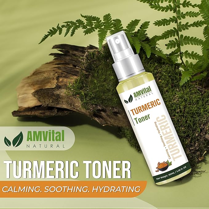 Turmeric Toner for Oily Skin - Natural Dark Spot Solution - Effective for Dark Spots and Acne - Revitalize and Balance with Herbal Ingredients