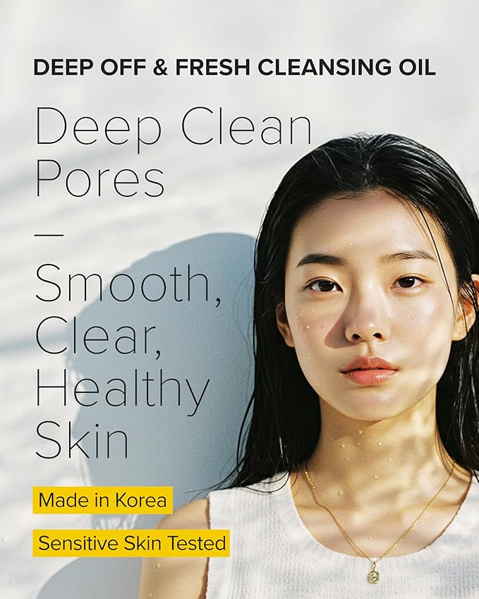3W8L Deep Off & Fresh Cleansing Oil, Sunscreen remover, Oil Cleanser for Face, Jojoba oil, Deep cleansing, Make up blackhead pore remover, korean skin care, zero irritation on eyes