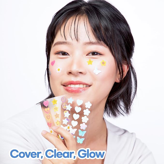 Epielle Acne Patch Shapes Edition, Hydrocolloid Dressing, Fun for Parties, Sleepovers, Girls' Nights, Teenager Gift (Daily Patch, 72ct)