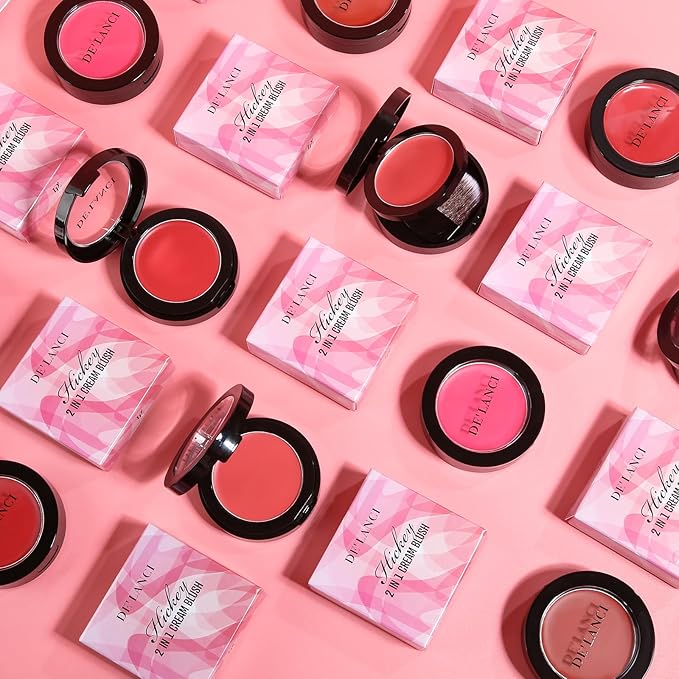 DE'LANCI Soft Cream Blush, Intense Color Pay off