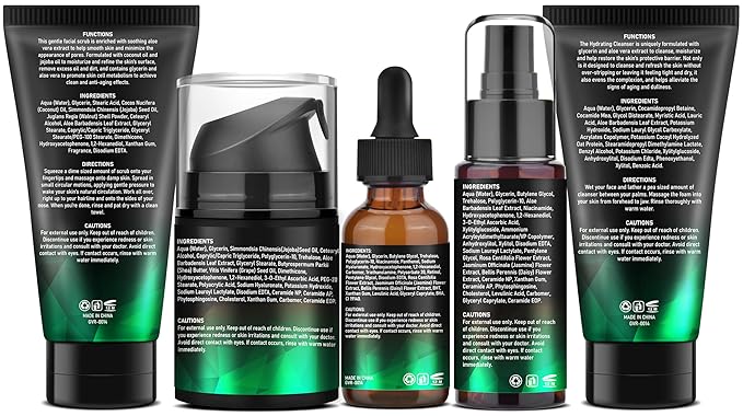 Gifts for Men,Skin Care for Men,Hydrate & Anti-Aging Face Care Routine for Mens All Skin Types,Birthday Christmas Stocking Stuffers Secret Santa Gifts Fathers Valentines Him Dad Boyfriend Husband