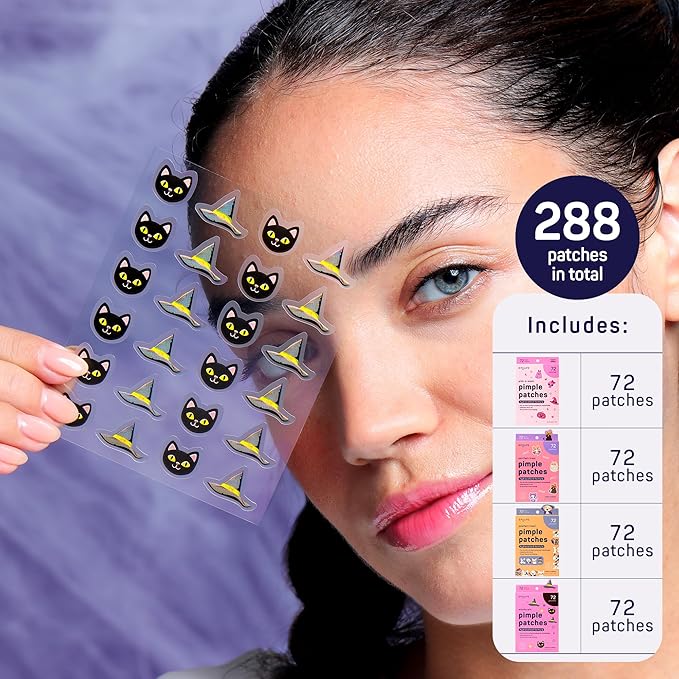 SpaLife Beauty Halloween Pimple Patches for Face | Korean Hydrocolloid Zit Patches for Face | Pimple Stickers Halloween Gifts for Women | Blemish Patch | Cute Acne Patch | 288 Count