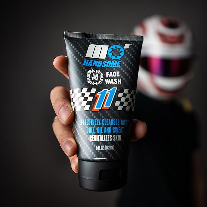 Mo' Handsome Premium Men's Face Wash – Deep Cleaning & Hydrating High Performance Cleanser for Active Men | Removes Dirt, Oil & Sweat – Aloe Vera & Vitamin E for Nourished, Protected Skin