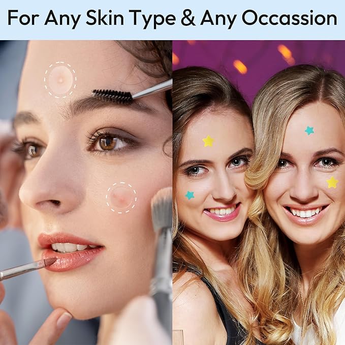 Pimple Patches for Face 335 Patches-255 Round & 80 Star Cute Coloful Acne Patches,Hydrocolloid Pimple Patch Colorful Spot Stickers w/Tea Tree, Salicylic Acid & Cica Oil| Classic & Fashion Zit Covers