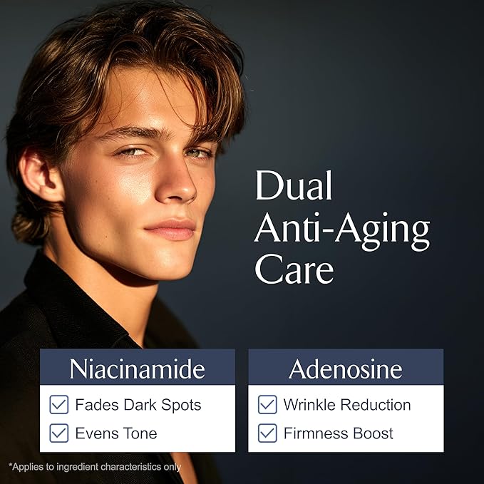 LA MUSE Homme Daily All-in-One Moisturizer for Men(Travel Set) | Reduces Fine Lines with Niacinamide | Hydrating Men's Facial Lotion | Lightweight, Non-Greasy After-Shave Lotion for Sensitive Skin