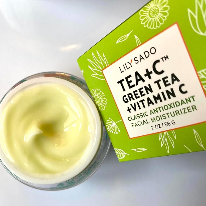 LILY SADO TEA+C™ Green Tea & Vitamin C Moisturizer - Antioxidant, Anti-Aging Anti-Wrinkle Daily Moisturizing Lotion - Hydrates, Softens, Firms & Tones for Luscious, Radiant Skin. For Women & Men