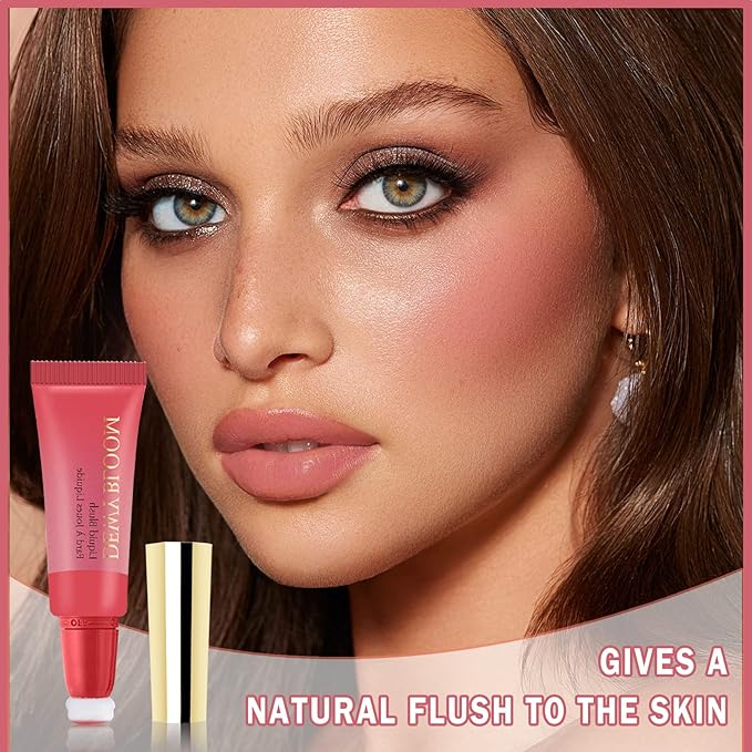 CAHIUYOA Blush Wand Liquid Cream Blush Makeup Stick Dark Rose