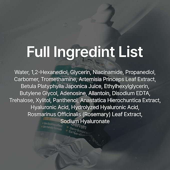 9 Serum for Calming, Hydrating, and Barrier-Strengthening with Mugwort Extract for Sensitive Skin - Redness-Reducing, Glowing, Deep Moisturizing - Korean Skin Care (50ml / 1.69 fl oz)