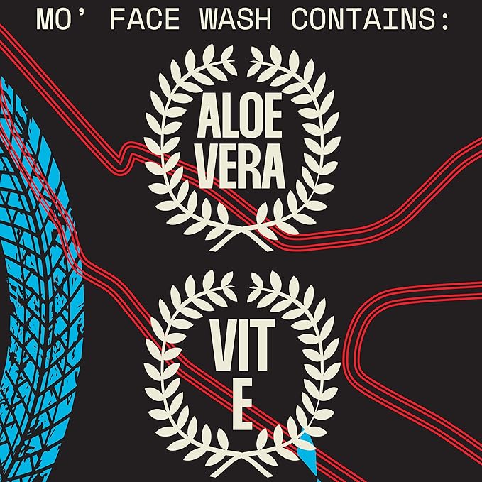 Mo' Handsome Premium Men's Face Wash – Deep Cleaning & Hydrating High Performance Cleanser for Active Men | Removes Dirt, Oil & Sweat – Aloe Vera & Vitamin E for Nourished, Protected Skin