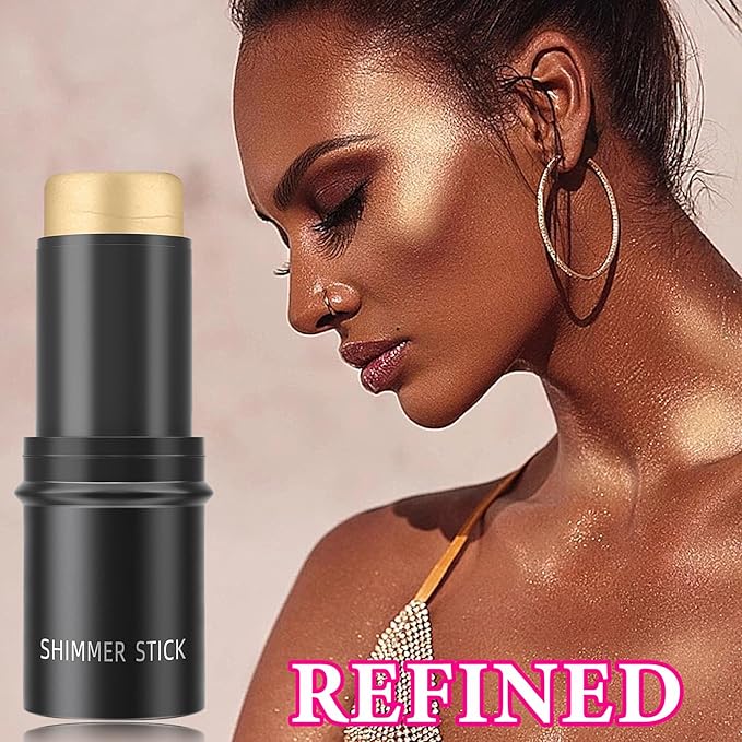 Cream Contour Stick,Shimmer Stick Long Lasting Non-greasy Cream Women(02#)