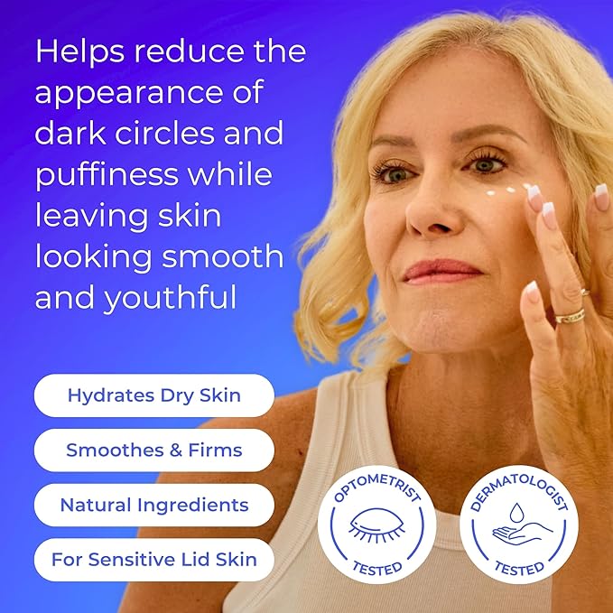 Moisturizing Eye Cream – Optometrist & Dermatologist Recommended – Soothes Dry, Itchy, Sensitive Skin – Natural, Fragrance-Free, Preservative-Free, Non-Comedogenic