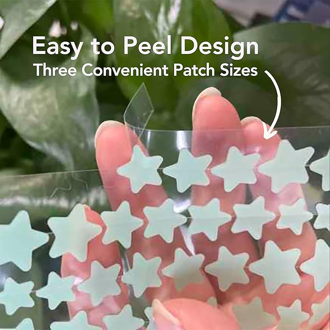Star Pimple Patches for Face | Star Acne Patches Salicylic Acid, Tea Tree Oil and Calendula Oil | Star Pimple Patches Cute Teen Acne Treatment for Girls