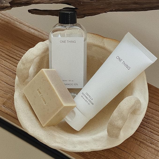 ONE THING Centella Soothing Cream 3.38 Fl Oz | CICA Beta Glucan Hydrating Calming Facial Vegan Moisturizer for All, Sensitive Skin Types, Barrier Redness Irritation Relief | Korean Skin Care