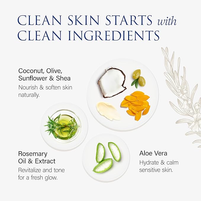 Christina Moss Naturals Face Wash for Women & Men – Gentle Facial Cleanser for All Skin Types, 80% Organic Face Wash & Gel Cleanser for Daily Use, Non-toxic, Fragrance-, Paraben-, Sulfate-Free, 4 oz.