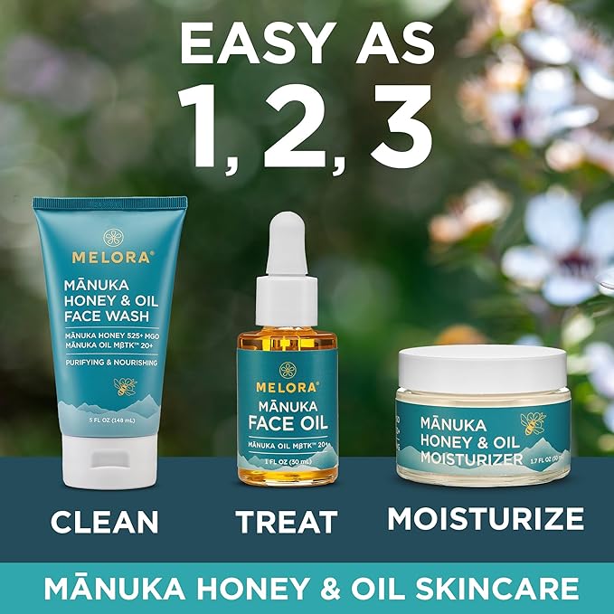 Manuka Honey Face Wash (5 Oz), Daily Skin Care Facial Cleanser & Makeup Remover with Manuka Honey & Oil for Dry or Sensitive Skin - Anti-Aging Face Wash for Women & Men
