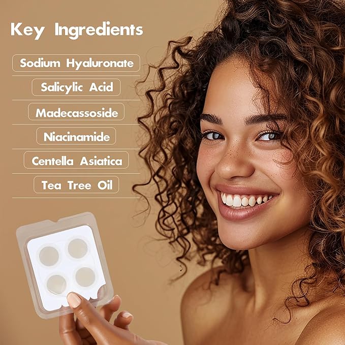 Microdart Pimple Patch for Deep Blemish, Hydrocolloid Acne Patch with Salicylic Acid, Nicotinamide, CICA, Tea Tree Oil Targe Early Stage & Underground Zit Breakout (16 Counts)