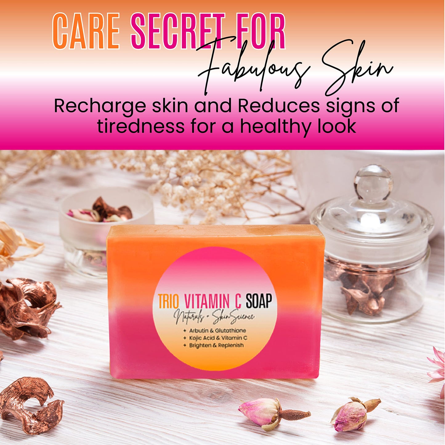 Turmeric Oil & Kojic Acid Soap Skincare Bundle – Organic Face Oil (2 fl oz) + Brightening Soap Bars with Vitamin C & Botanical Extracts (4 x 5 oz) – Daily Glow & Hydration Set for Face & Body