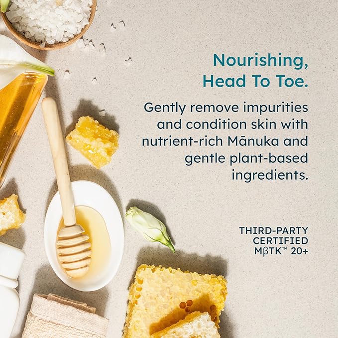 Manuka Honey Body Wash (7 Oz) - Moisturizing Skin Care Body Soap with Manuka Honey & Oil for Acne, Dry, or Sensitive Skin - Moisturizing Travel Size Shower Gel for Women & Men