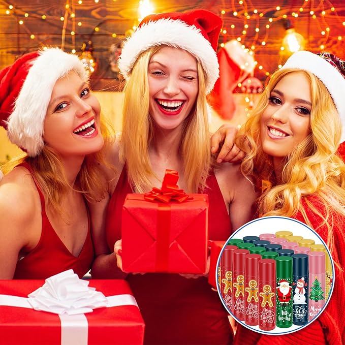 100 Pcs Christmas Lip Balm Lip