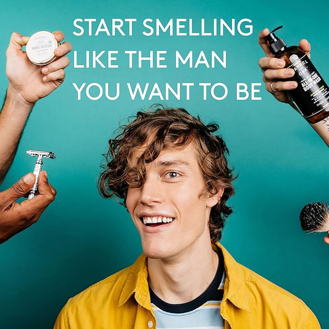 Barrel and Oak - All-In-One Body Wash, Men's Soap for Hair, Face, & Body, Essential Oil-Based Scent, Cedarwood & Bourbon, Vegan (Bourbon Cedar, 16 oz)