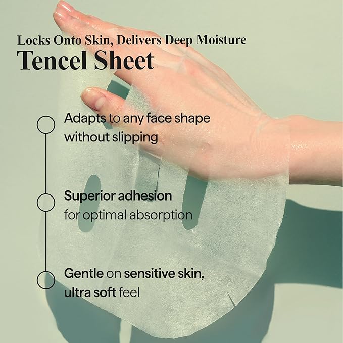 All Natural Houttuynia Cordata Mask Sheet - Heartleaf Soothing & Sebum Control Facial Sheet Mask, Gentle Formula for Daily Use (13ea)