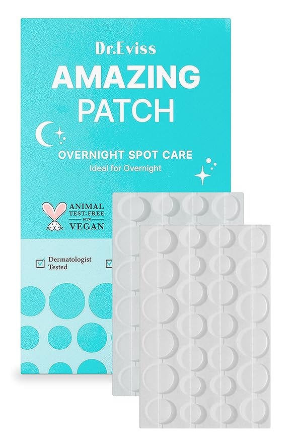 Amazing Patch - Korean Skin-tech Pimple Patch Invisible Spot Cover Over Night, Acne Patches for Face, Zit and Blemish Spot - 52ea