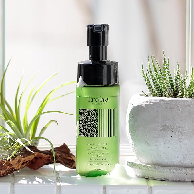 iroha Intimate Care-PH Balanced Daily Feminine Wash-Plant Based Vulva Hygiene-Moisturizing Natural Essential Oils-Refreshing Long Lasting Bergamot & Bitter Orange Scent, Made in Japan, 5 fl