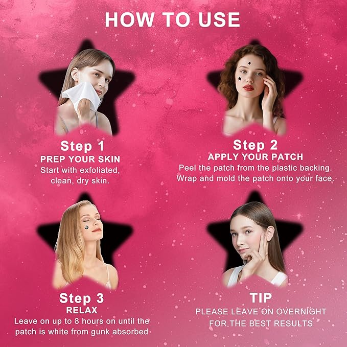 Pimple Patches,Acne Patches,Pimple Patches for Face,Acne Absorbing Cover Patchs,Black Star & Wing Shaped,Salicylic Acid & Tea Tree Oil,Hydrocolloid Pimple Patches(95 Count)