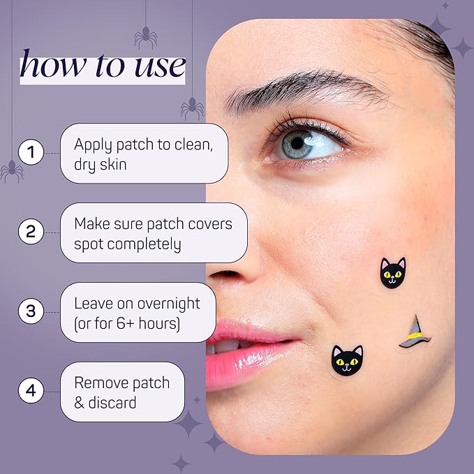 SpaLife Beauty Halloween Pimple Patches for Face | Korean Hydrocolloid Zit Patches for Face | Pimple Stickers Halloween Gifts for Women | Blemish Patch | Cute Acne Patch | 288 Count
