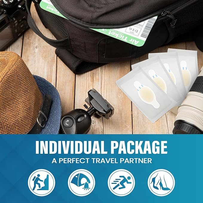 Hydrocolloid Gel Blister Bandages Pads - Kimihome 23ct Water Resistant Blisters Bandages - Adhesive Blister Pads for Heel, Foot, Toe - Gel Blister Chshions for Prevention & Recovery (Toe Pack)