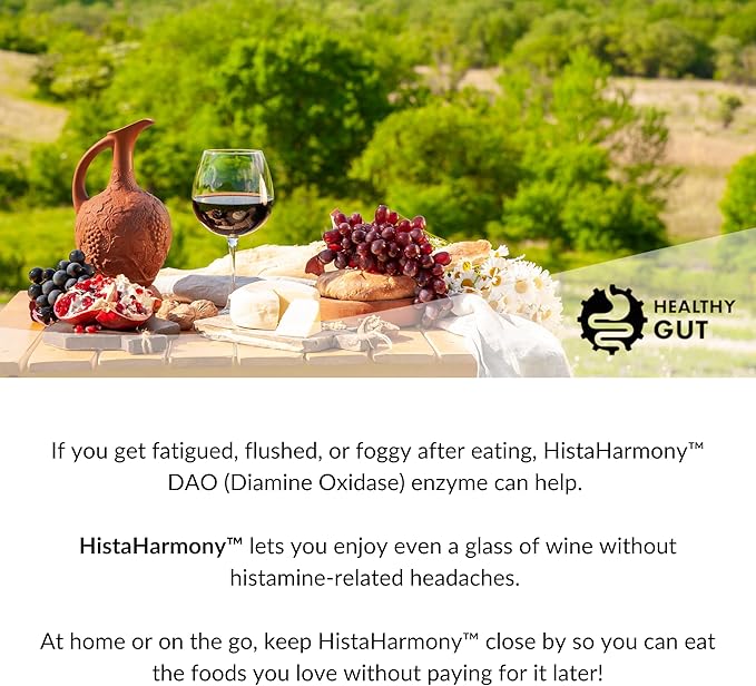 HistaHarmony | Delayed Release DAO Diamine Oxidase Histamine Support Enzyme | 30,000 HDU | 60 Servings