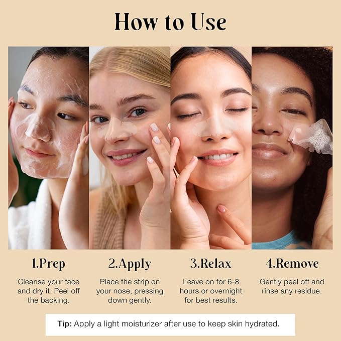 LivaClean 20 CT Nose Pore Strips – Nose Pimple Patch & Hydrocolloid Pore Patches for Pimples, Oil & Clogged Pores – Acne Strips, Pimple Patch for Face & Skin Care