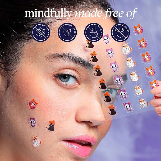 SpaLife Beauty Halloween Pimple Patches for Face | Korean Hydrocolloid Zit Patches for Face | Pimple Stickers Halloween Gifts for Women | Blemish Patch | Cute Acne Patch | 288 Count