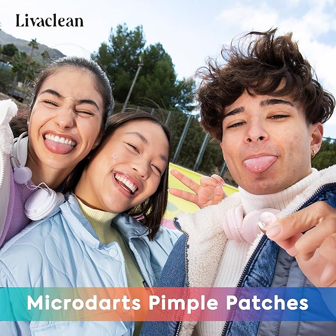 LivaClean 18 CT Microdart Acne Patch – Pimple Patches with Salicylic Acid & Tea Tree Oil – Dark Spot Patches for Face, Blemish Dots, Deep Pimple Patch, Salicylic and Hyaluronic Acid