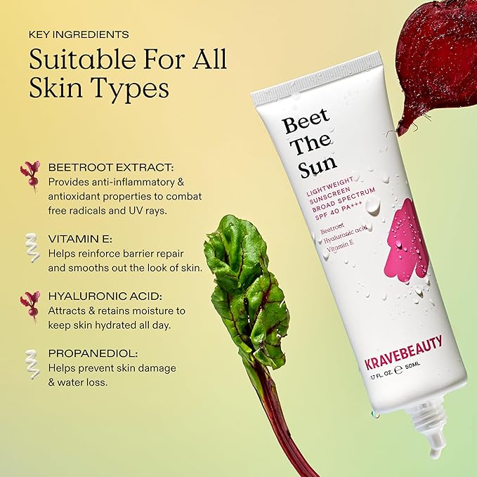 KraveBeauty Cleanse + Protect Duo, Contains Matcha Hydrating Cleanser + Beet The Sun, Gentle Face Wash & Chemical Non-Greasy SPF, Daily Skincare Essentials, Vegan & Cruelty Free, 4.05 fl oz 1.7 fl oz