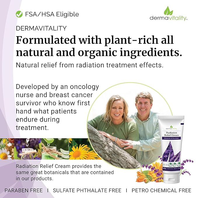 UltimateVitality Radiation Burn Relief Cream – Calendula Cream for Radiation Patients, Natural, Organic, Paraben, Pthalate Free - 6 ounces