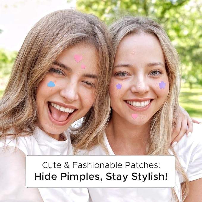 LitBear Acne Pimple Patch, 252 Dots 3 Shaped Colors Pimple Patches with Salicylic Acid, Tea Tree Oil & Calendula Oil, Hydrocolloid Acne Patch for Face, Blemish, Cute Zit Patch Pimple Sticker Acne Dots