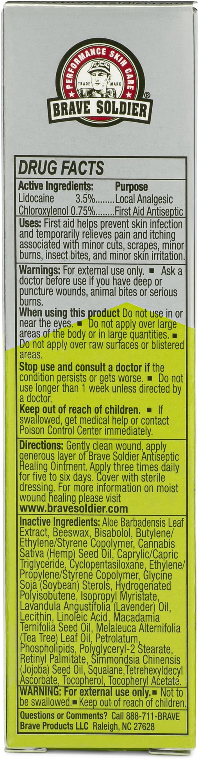 Brave Soldier Antiseptic Healing Ointment - Best Wound Care & Skin Repair Cream with Tea Tree Oil - First Aid Supplies for Burns, Wounds & More, 1 Ounce