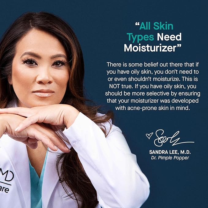 SLMD by Dr. Pimple Popper | Hyaluronic Acid Face Moisturizer 2.0 fl. oz. Hyaluronic Acid Moisturizer Cream for Face, Lightweight, Oil-Free Hydration for All Skin Types, Smooths & Soothes.