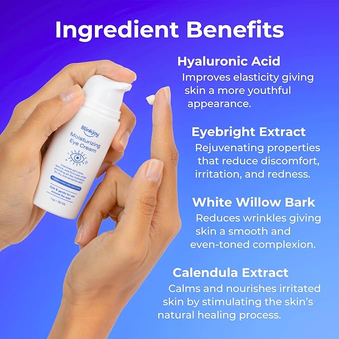 Moisturizing Eye Cream – Optometrist & Dermatologist Recommended – Soothes Dry, Itchy, Sensitive Skin – Natural, Fragrance-Free, Preservative-Free, Non-Comedogenic