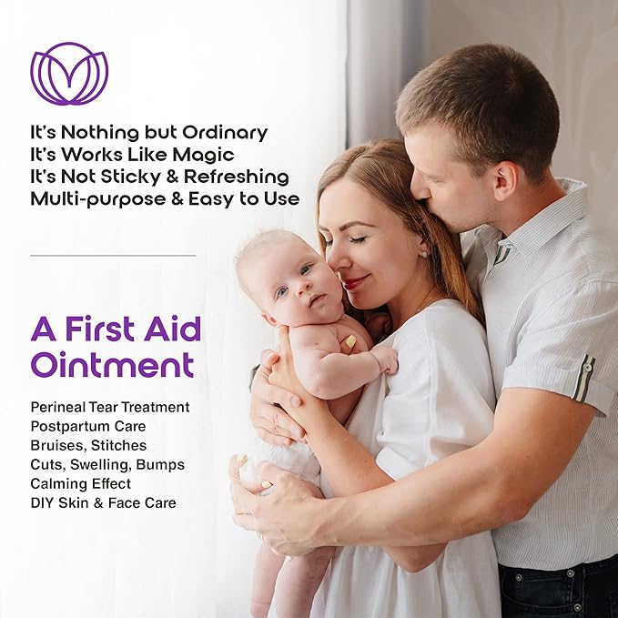 All-Natural Honey Lavender Magic, Liquid Perineal Balm and Postpartum Essentials, Family Care and Post Pregnancy Must Haves, Gentle Botanical Care with Lavender for Skin Support, 2.71 oz