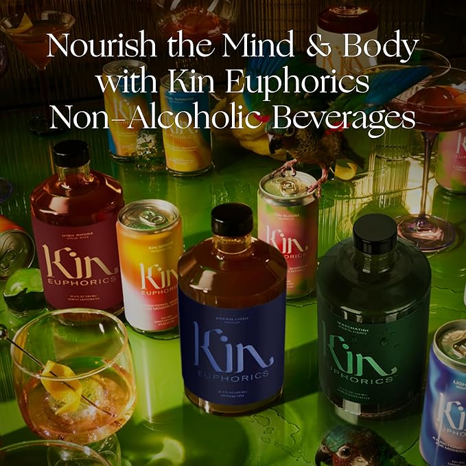 Kin Euphorics Luna Morada Non-Alcoholic Functional Beverage | Metabolic Tonic for Digestive & Liver Support | Caffeine-Free & Functional Beverage | 8 Fl Oz (8pk)
