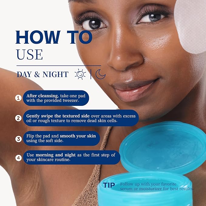 Re.SPN PHA Succinic Acid Calming Toner Pads – Daily Exfoliating, Hydrating and Soothing with CICA, Caffeine, Non-comedogenic, Vegan, Glass Skin, K-Beauty (70 Count)