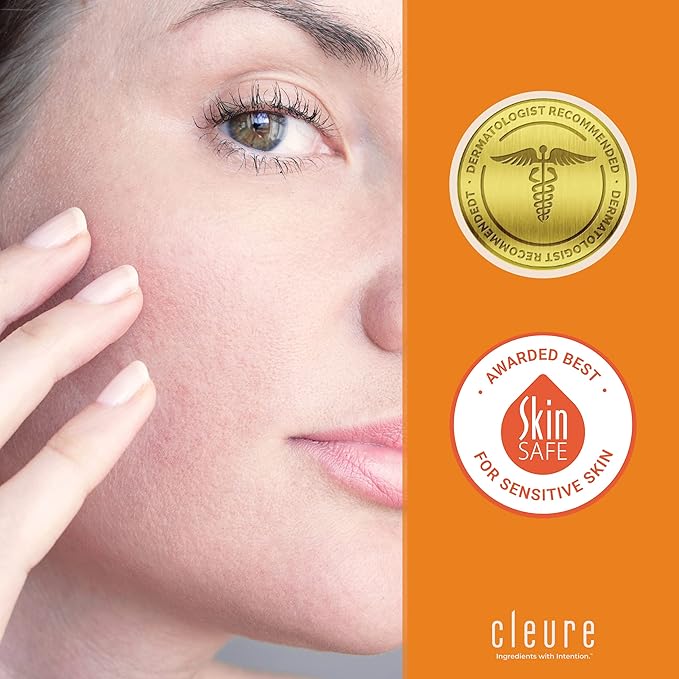 Cleure Lotion Cleanser for Dry Sensitive Skin, Free of Fragrance, Gluten, Paraben, Salicylate and Non Comedogenic (8 oz, 2 Pack)