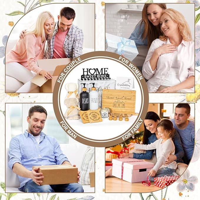 House Warming Gifts New Home, Housewarming Baskets for Couples, Homeowners, Clients, Women, Realtors, Closing Gift for Home Buyers, 14 Pcs Welcome First Apartment Essentials