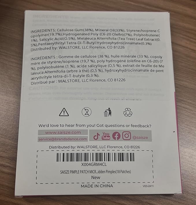 Microdart Pimple Patches, Acne Patch, Hydrocolloid Acne Spot Patch for Early Stage Zits and Hidden Pimples(18 Patches)