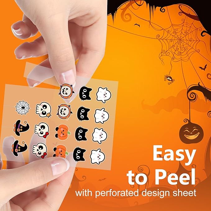 Pimple Patches,Halloween Acne Patch,Pimple Patches for Face, Cute Stickers,Salicylic Acid & Tea Tree, 100PCS Hydrocolloid Dots in 8 Colors for Face,Cute Halloween Stickers