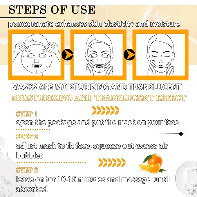 22PCS Facial Mask,Moisturizing Face Mask Sheets Set,Hydrating Facial Sheet Mask Gifts Set for Women