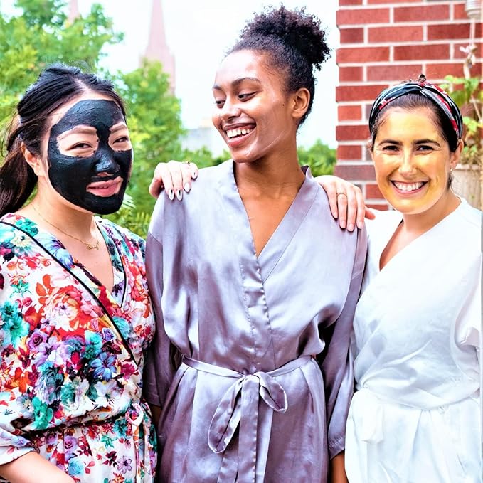 AZURE Sparkling Peel-Off Masks Bundle - Rose Gold Hydrating Peel-Off Mask - 24K Gold Firming Peel-Off Mask - Charcoal & Pearl Anti-Aging Skincare - 150 ml / 5.07 fl.oz