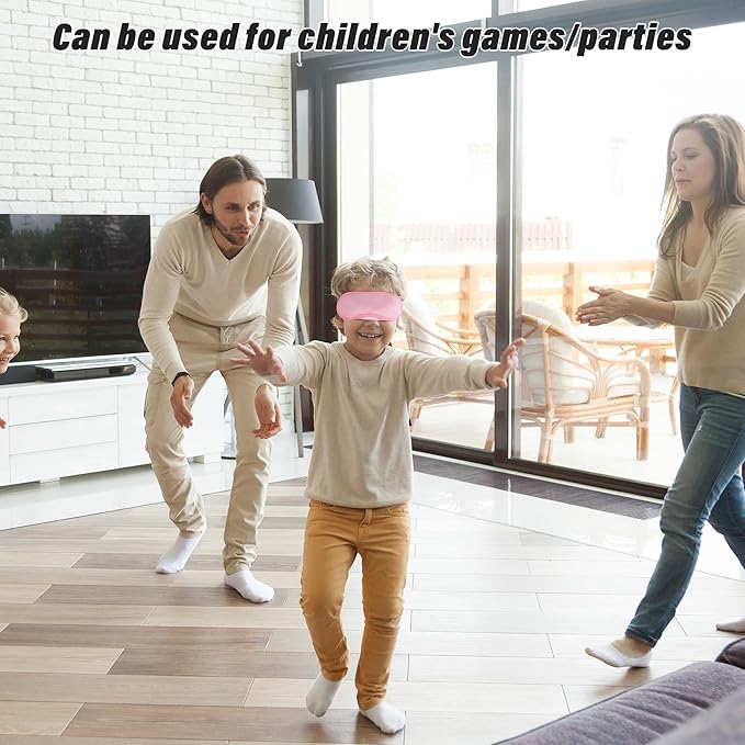 Aneco 50 Pieces Blindfold Sleep Mask Bulk Eye Mask Shade Cover with Nose Pad and Adjustable Strap for Travel Sleep Game Party Supplies, Light Pink